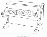 Kids Piano Coloring Page For  Free Printable Pages sketch template