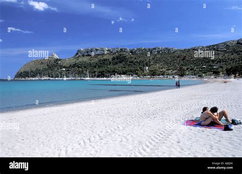 Poetto beach Cagliari Sardinia Italy Stock Photo: 4760149 - Alamy