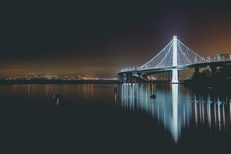 Bay Bridge at night. Original | Free Photo - rawpixel