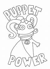 Puppet Coloring Pages sketch template