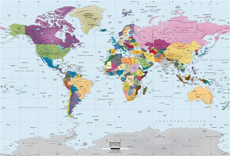 World Political Map Wallpaper High Resolution World political map provides you insight into the ...