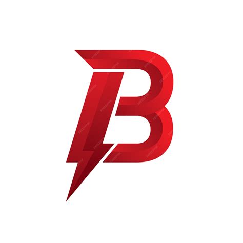 Premium Vector | Letter B Logo Power Red