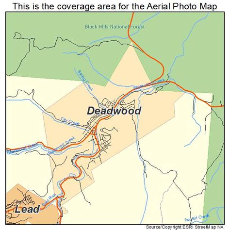 Aerial Photography Map of Deadwood, SD South Dakota