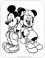 Mickey Mouse And Minnie Coloring Pages sketch template