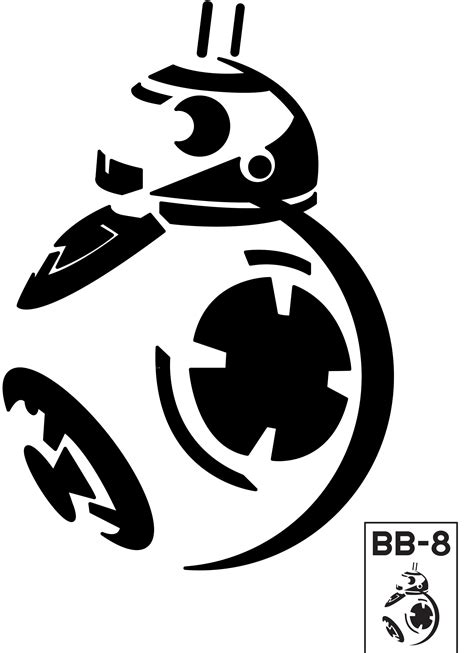 Star Wars: BB-8 (Pumpkin Stencil - Pumpkin Pattern - Pumpkin Template - Jack-o-lantern stencil ...