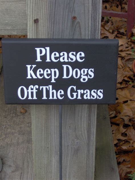 Please Keep Dogs off Grass Wood Vinyl Yard Stake Sign Private - Etsy