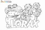 Dr Seuss Lorax Coloring Page sketch template