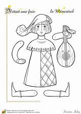 Coloriage Marionnette Articulee Le Menestrel  Poupées En Papier sketch template