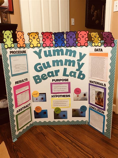 Gummy Bear Science Fair Lab | Cool science fair projects, Elementary ...