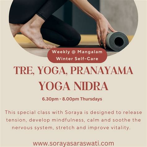 YOGA, BREATH, TRE & YOGA NIDRA CLASSES - Soraya Saraswati