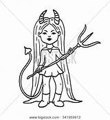 Devil Forks Coloring Pages sketch template