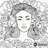 Coloring Pages For Adults Women At GetColoringscom  Free Printable sketch template