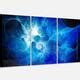 Designart 'Fractal Blue Smoke Wallpaper' Floral Digital Art Metal Wall Art - Bed Bath & Beyond ...