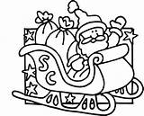 Santa On Sleigh coloring page  Download Print Or Color Online For Free sketch template
