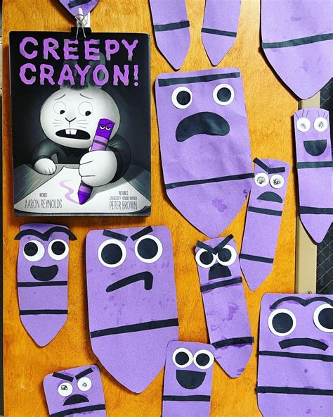 Creepy Crayon Craft - First Grade Blue Skies | Halloween crafts preschool, Crayon crafts ...