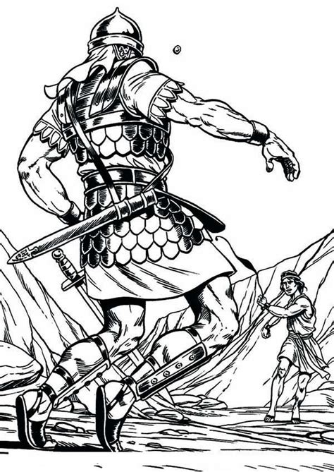 David And Goliath Coloring Pages Printable