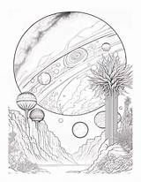 Free Printable Celestial Scenes  Galaxy Space Coloring Page For Kids sketch template