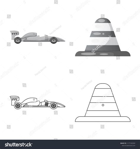 Vector Illustration Car Rally Logo Collection Stock Vector (Royalty ...