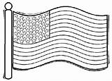 American Flag Printable Coloring Page sketch template