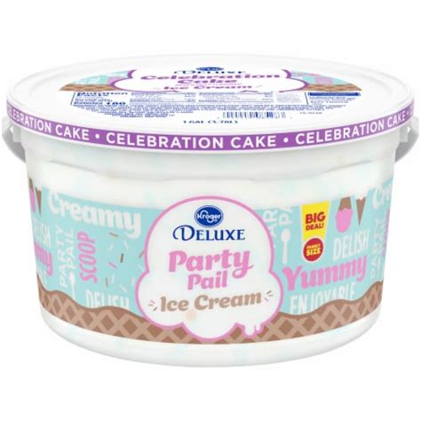 Kroger® Deluxe Party Pail Celebration Cake Ice Cream Family Size, 1 gal ...