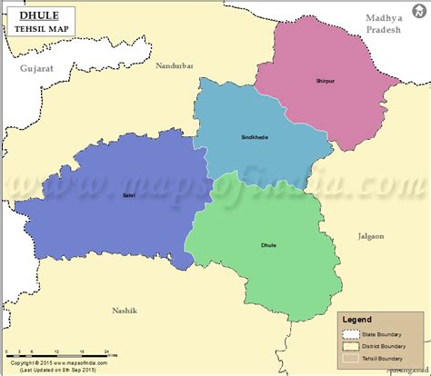 Dhule Tehsil Map, Talukas in Dhule