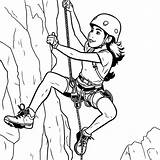A Girl climbing On rock coloring Page 50158012 Vector Art At Vecteezy sketch template