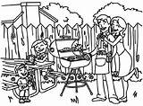 Backyard Family Picnic Coloring Pages  NetArt sketch template