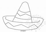 Cinco De Mayo  Sombrero Coloring Page sketch template