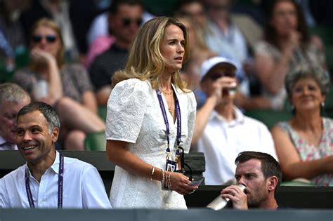 Andy Murray's Wife Kim Blooms in Floral White Dress at Wimbledon 2023