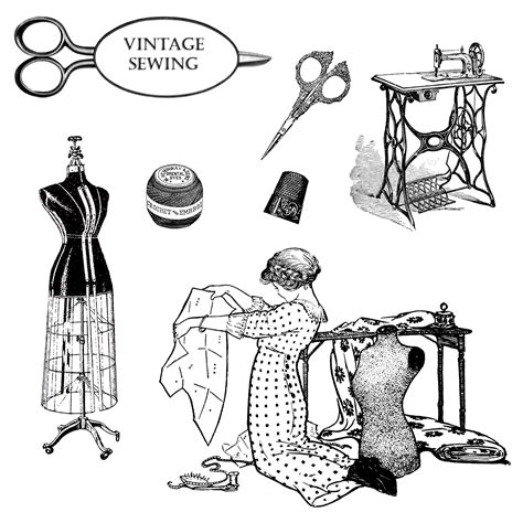 Vintage Sewing Clipart Free Stock Photo - Public Domain Pictures