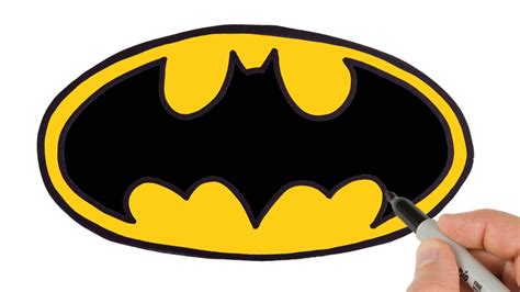 How to Draw Batman Logo Easy