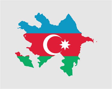 Azerbaijan Map Flag. Map of Azerbaijan with country flag of Azerbaijan ...