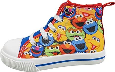 Sesame Street Elmo Shoes, Hi Top Sneaker with Laces, for Toddlers and ...