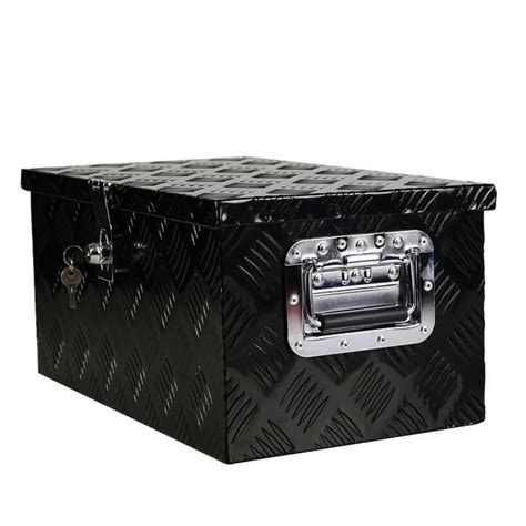 20" Black Aluminum Tool Box with Side Handle, Lock and Keys - Bed Bath & Beyond - 39158522