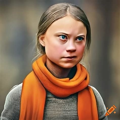 Stained glass artwork of greta thunberg on Craiyon