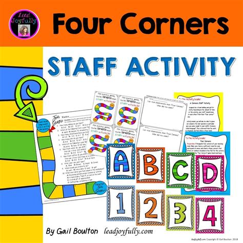 Four Corners Staff Activity | Lead Joyfully | Get to know you activities, Teacher motivation ...