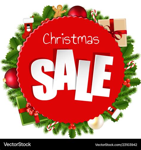 Christmas sale banner Royalty Free Vector Image