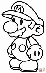 Easy Mario Coloring Pages Coloring sketch template