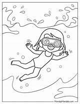 20 Swimming Coloring Pages Free PDF Printables sketch template
