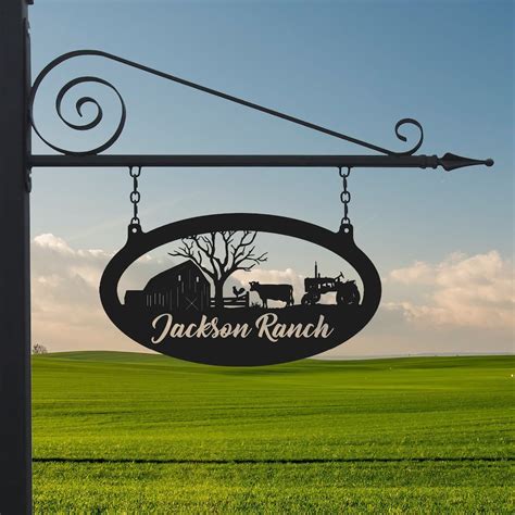 Custom Metal Ranch Sign Metal Barn Sign Name Sign Metal Farm Sign Metal Wall Hanging Metal ...