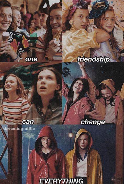 Una amistad puede cambiarlo todo💖 | Stranger things quote, Stranger ...