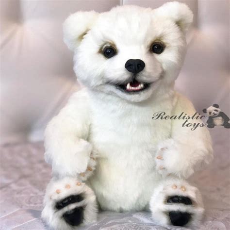 Realistic polar bear plush toy by Novoselona Irina | Tedsby