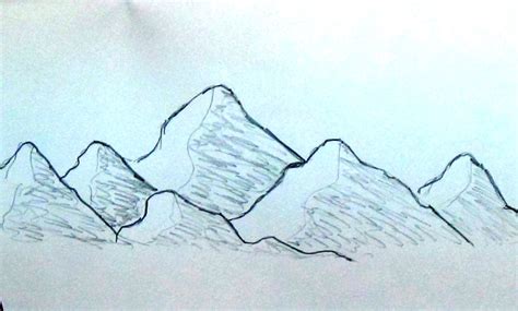 Simple Mountain Sketch at PaintingValley.com | Explore collection of Simple Mountain Sketch