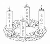 Advent Wreath Coloring Catholic Worksheet  coloring sketch template