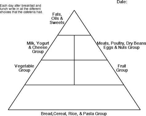 Food Pyramid Worksheets For High School