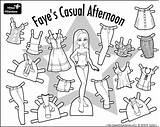 Paper Doll Cut Out Coloring Page Pages sketch template