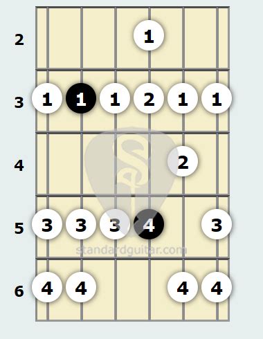 C Dorian Scale | Standard Guitar