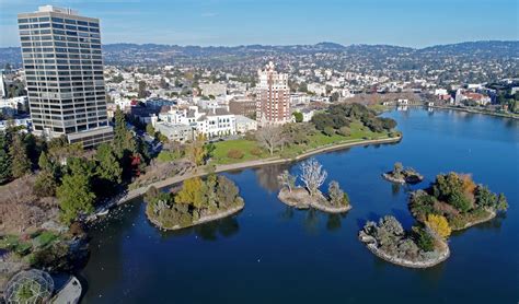 "Above The Town" Drone video of Oakland's Lake Merritt