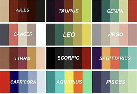 Pin by Christiancassy on Color Pallets | Zodiac sign colors palette, Zodiac signs colors, Color ...