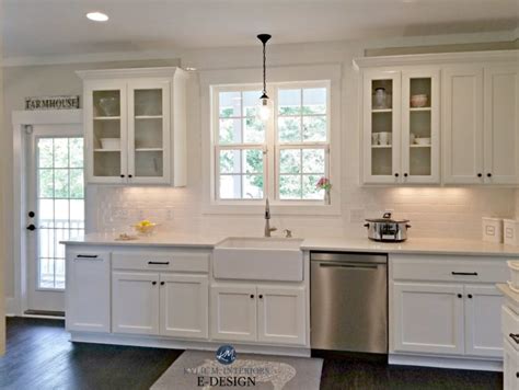 White kitchen, Bianco Drift quartz, Worldly Gray Walls, Pure White cabinets, Kylie M Interiors ...